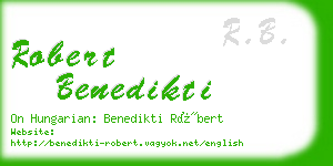 robert benedikti business card